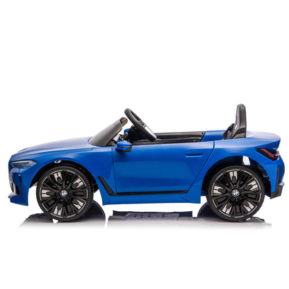 Licensed BMW I4 ZB1009 12V Kids Ride On Car Leather Seater Rubber Wheel