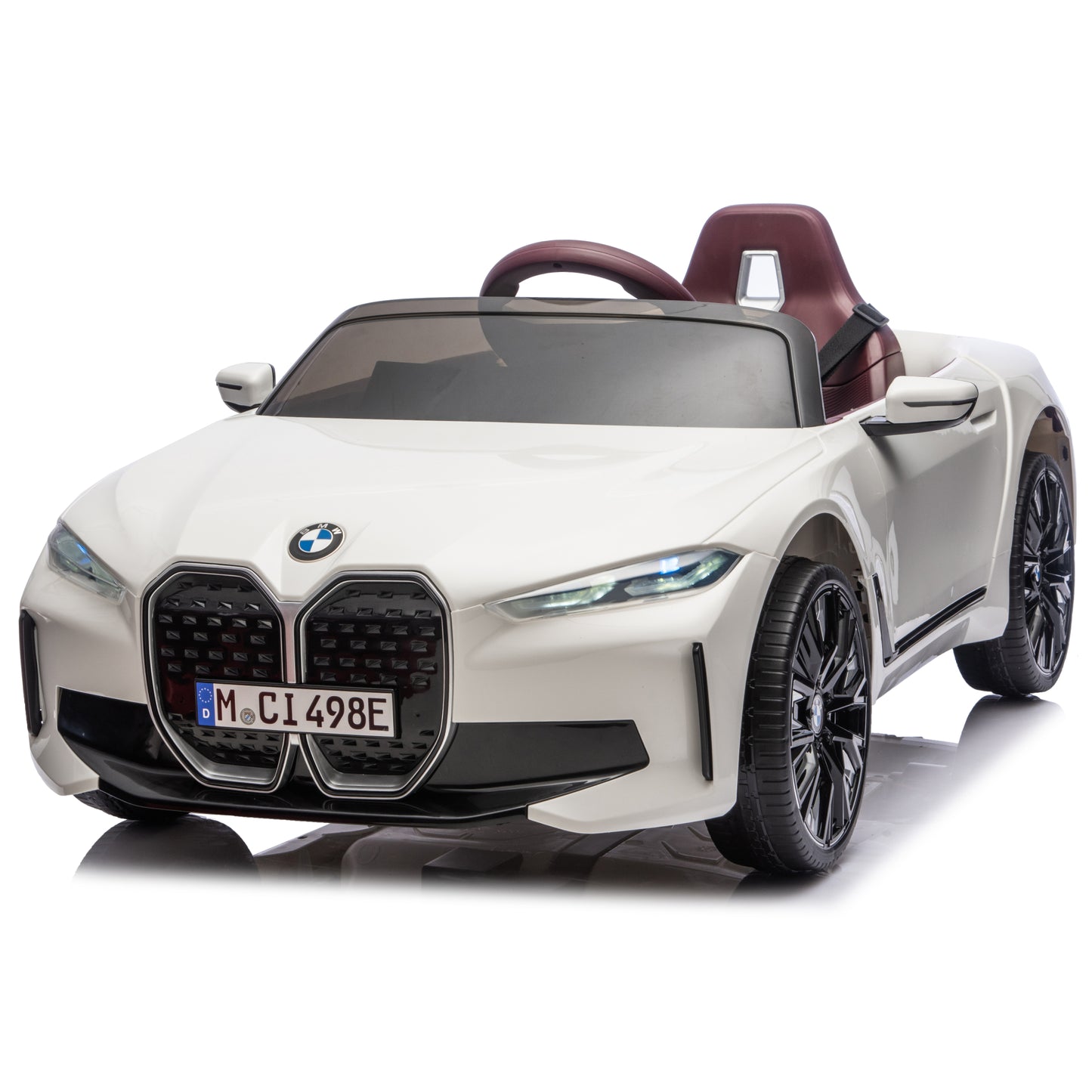 Licensed BMW I4 ZB1009 12V Kids Ride On Car Leather Seater Rubber Wheel