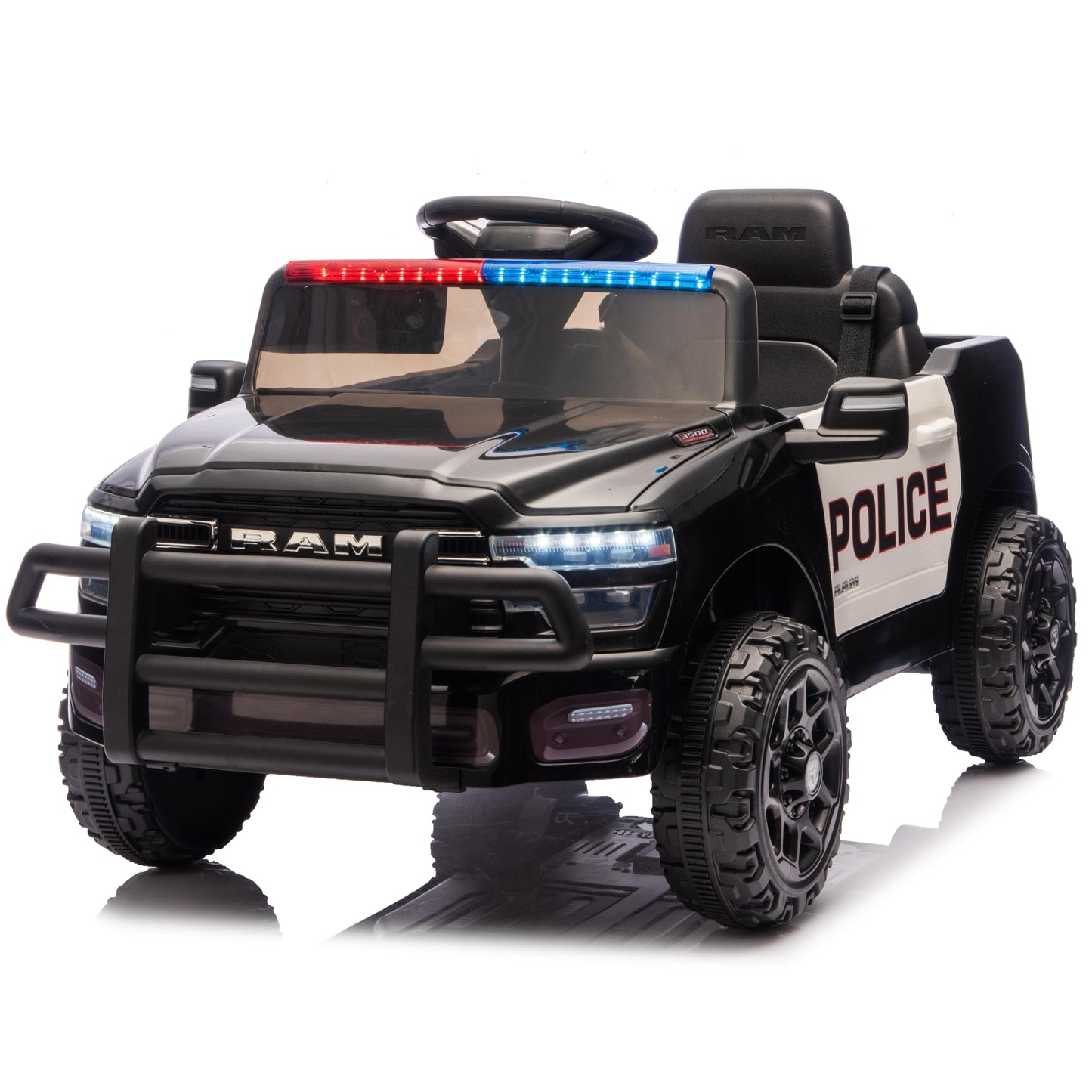 Licensed Police Dodge RAM 3500 ZB-2577 12V Kids Ride On Car