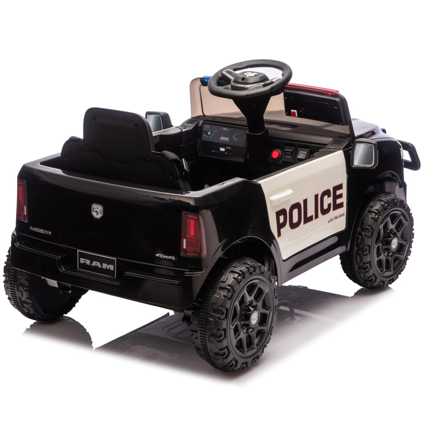 Licensed Police Dodge RAM 3500 ZB-2577 12V Kids Ride On Car