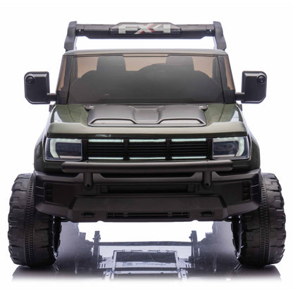 Off-Road Explorer Truck ZB2588 24V 4X4 Kids Ride On Car Leather Seat Rubber Wheel Green