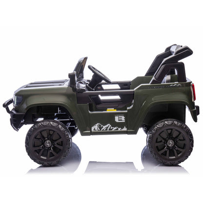 Off-Road Explorer Truck ZB2588 24V 4X4 Kids Ride On Car Leather Seat Rubber Wheel Green