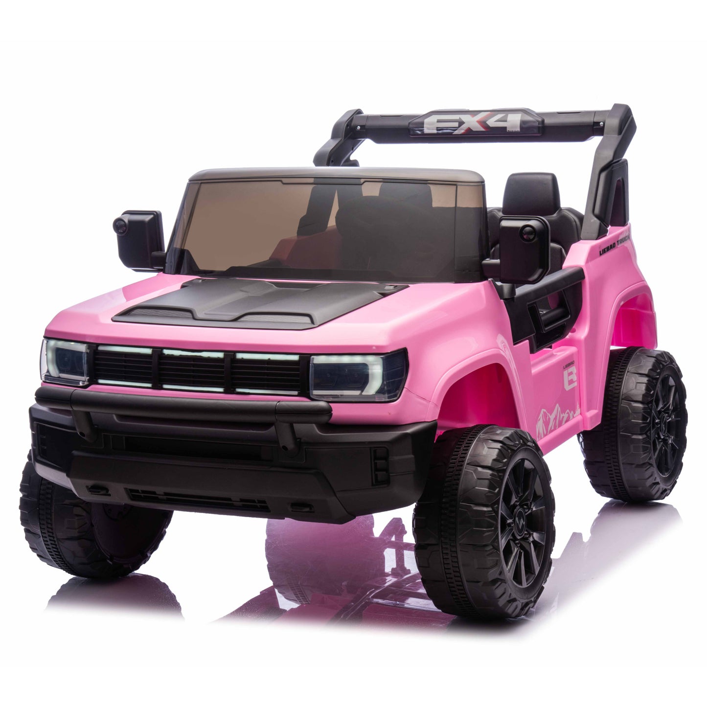 Off-Road Explorer Truck ZB2588 24V 4X4 Kids Ride On Car Leather Seat Rubber Wheel Pink