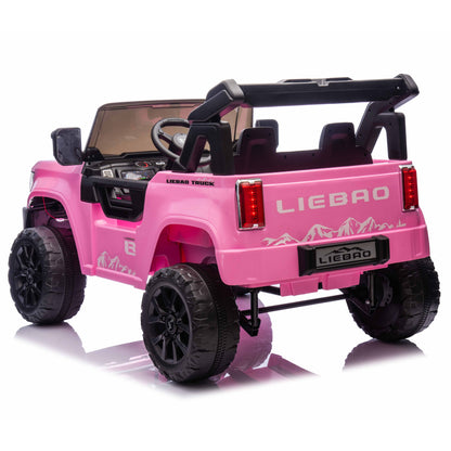 Off-Road Explorer Truck ZB2588 24V 4X4 Kids Ride On Car Leather Seat Rubber Wheel Pink
