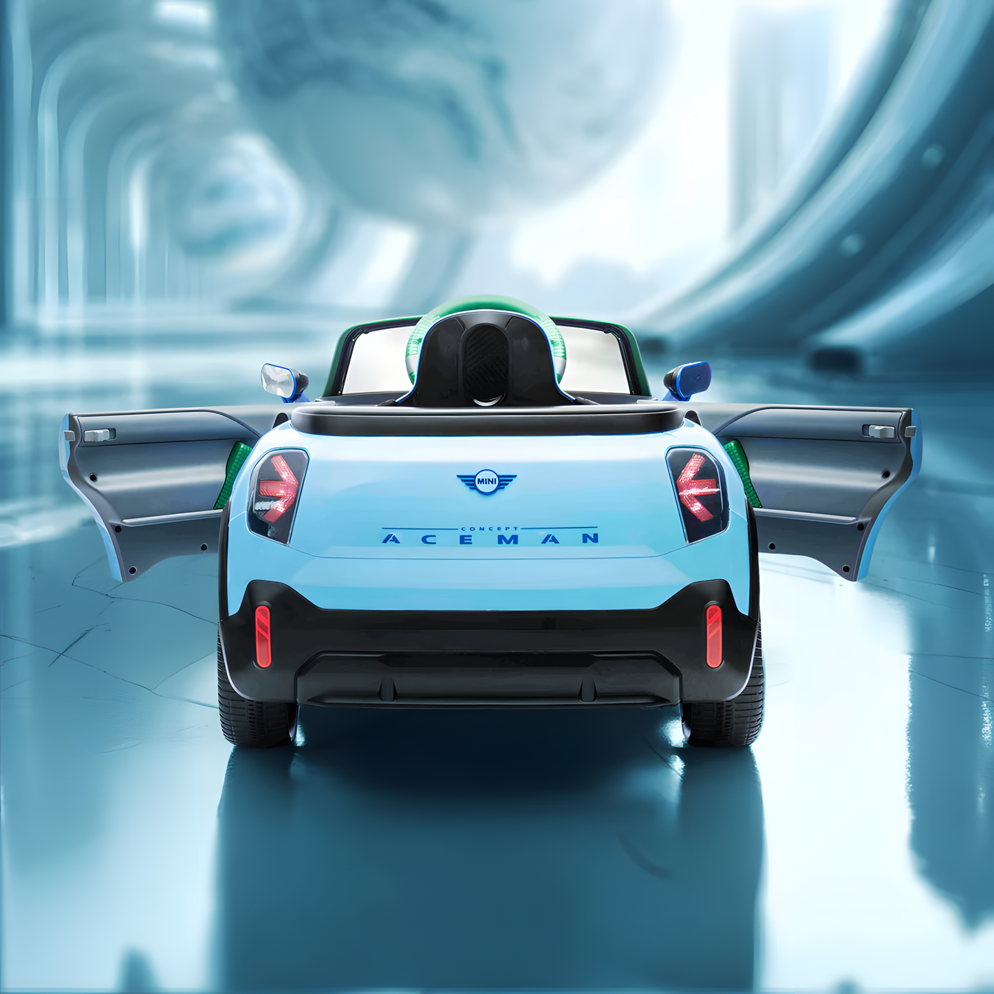 Mini Concept Aceman 12V Electric Kids Ride On Car Blue
