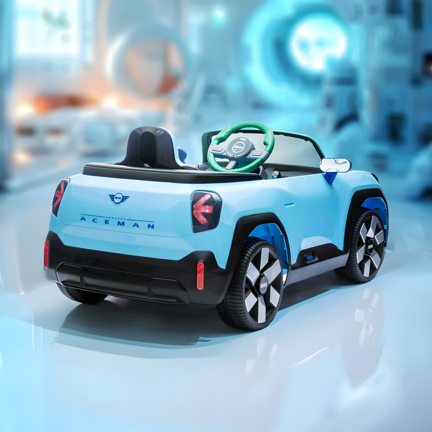 Mini Concept Aceman 12V Electric Kids Ride On Car Blue