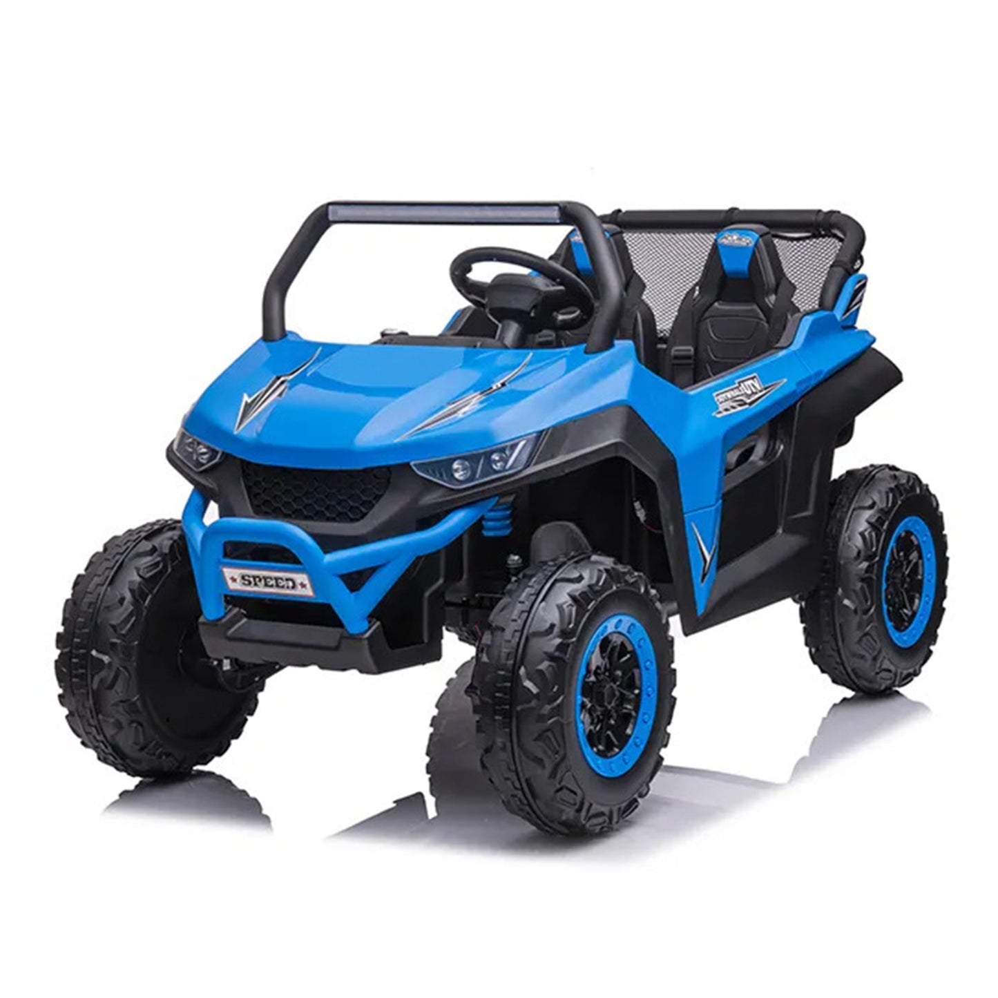 UTV Buggy S612 24V 4x4 Two Seater Kid Ride on Car Rubber Wheel Blue