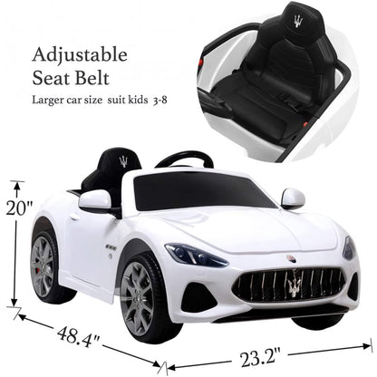 Licensed Maserati GranCabrio S302 12V Electric Kids Ride On Car White